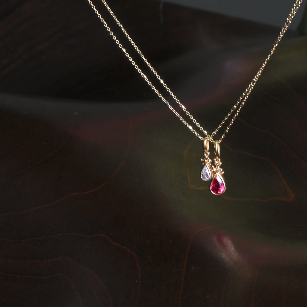 Diamond Drop Pendant 06996 - Ormachea Jewelry