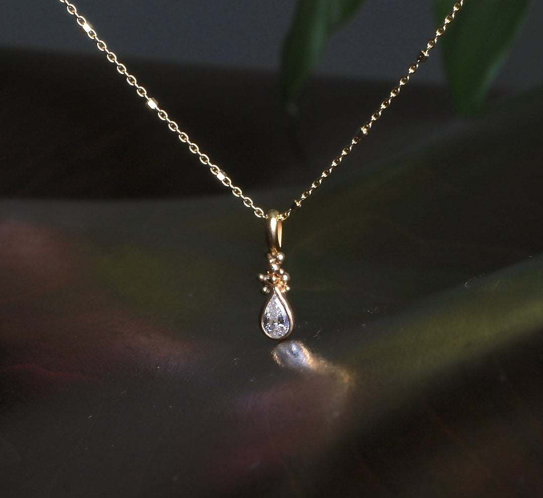 Diamond Drop Pendant 06996 - Ormachea Jewelry