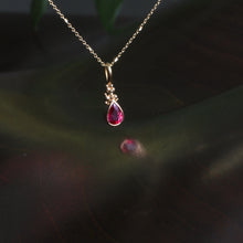Load image into Gallery viewer, Ruby Drop Pendant 06997 - Ormachea Jewelry

