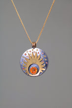 Load image into Gallery viewer, Spessartite Garnet Sun Burst Pendant 07778 - Ormachea Jewelry
