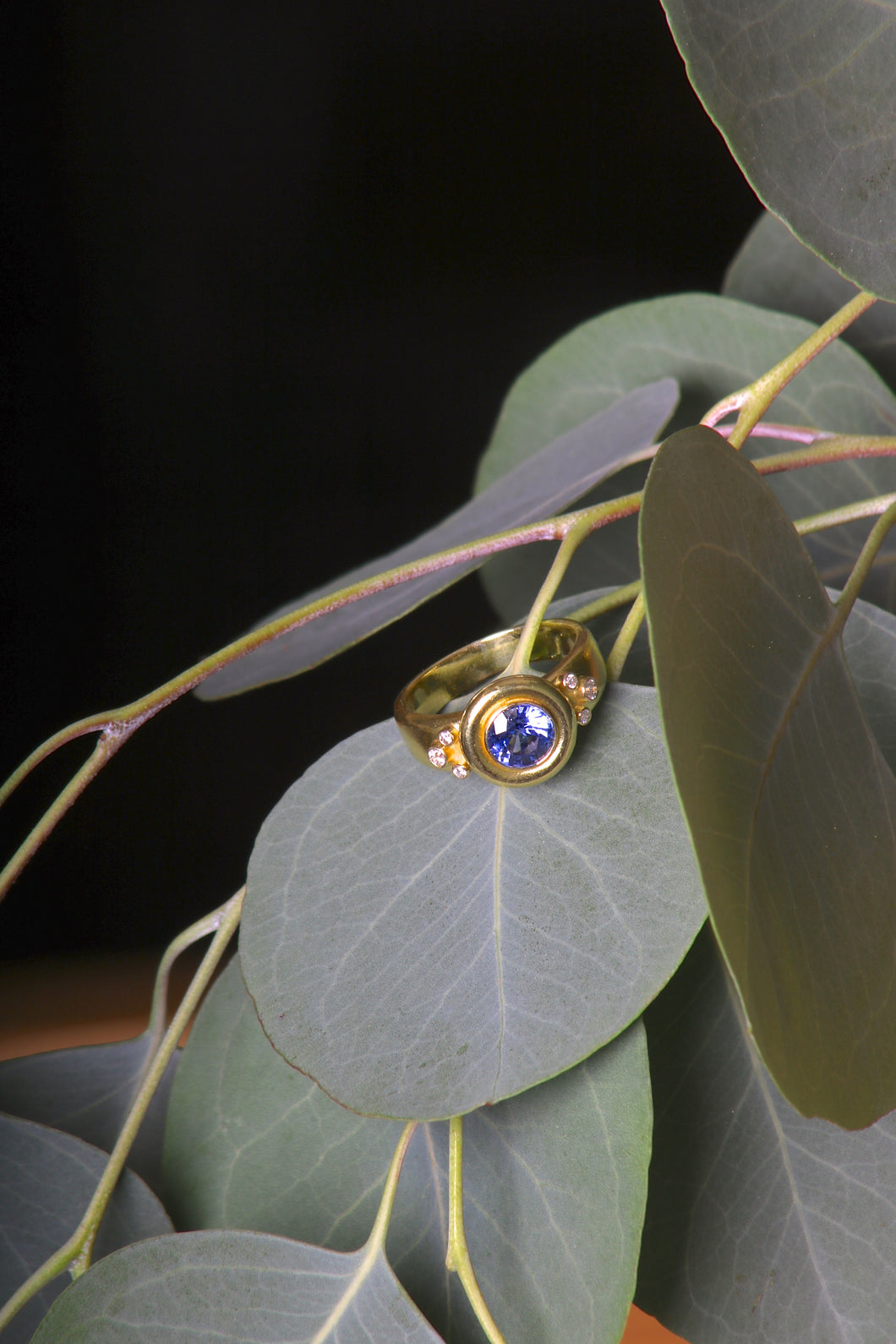 Double Setting Blue Sapphire Ring (08560) - Ormachea Jewelry