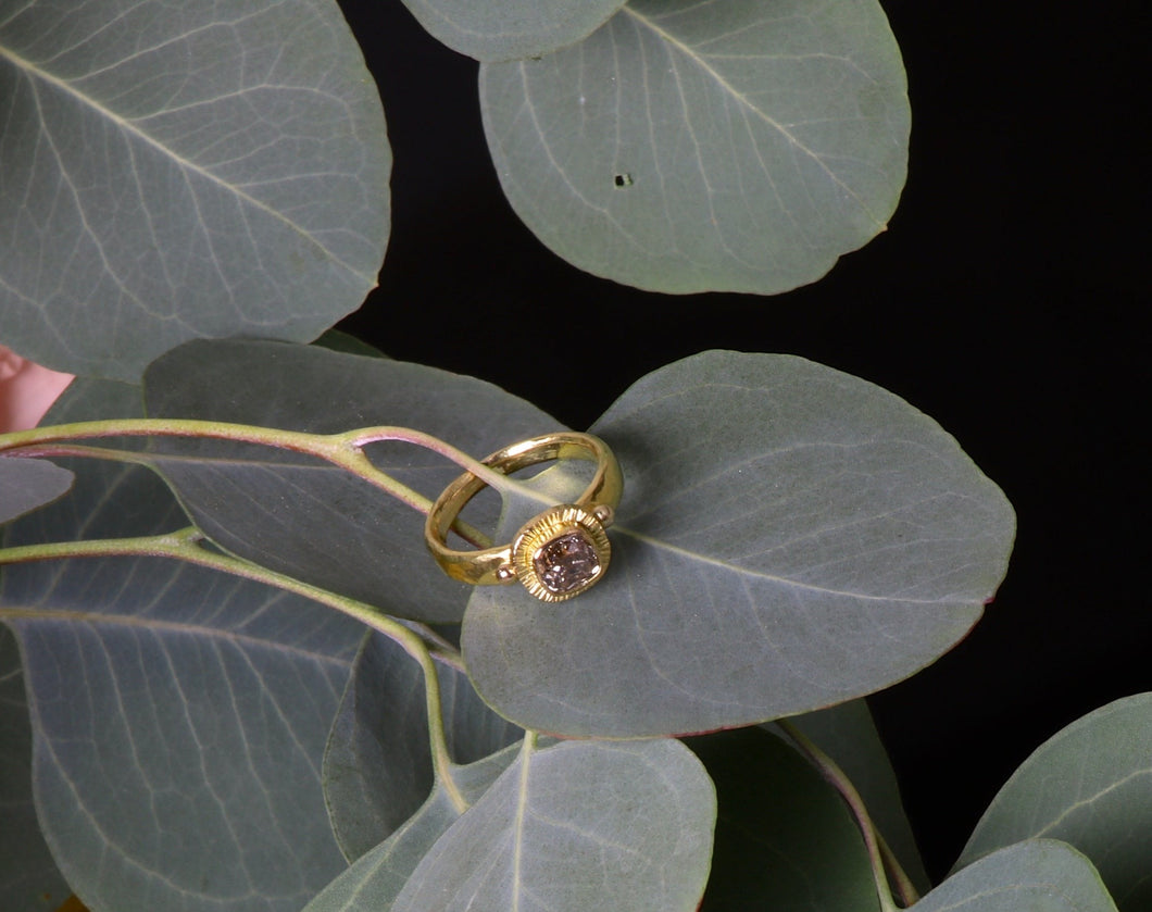 Old European Cut Diamond Ring (08588) - Ormachea Jewelry