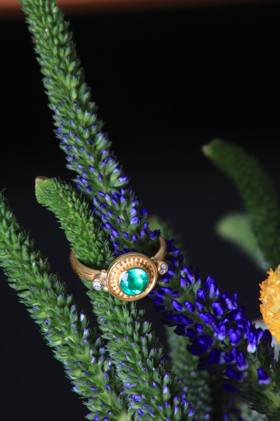 Emerald and Diamond Ring 07836 - Ormachea Jewelry