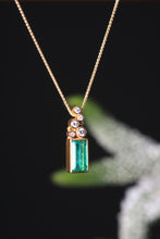 Load image into Gallery viewer, Emerald and Diamond Pendant 07836 - Ormachea Jewelry
