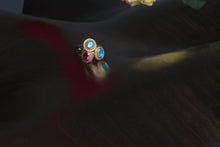 Load image into Gallery viewer, Ruby Ring with Gold Granules 07021 - Ormachea Jewelry
