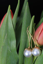 Load image into Gallery viewer, South Sea Pearl Lotus Cap Earrings 07871 - Ormachea Jewelry
