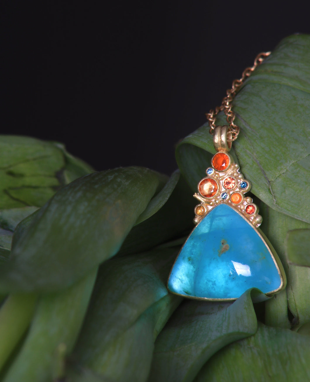 Peruvian Opal Statement Pendant 07887 - Ormachea Jewelry