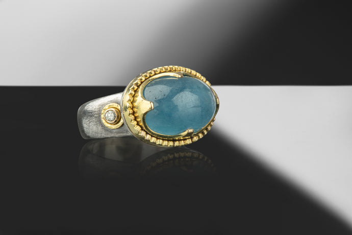 Aquamarine Ring (08052) - Ormachea Jewelry