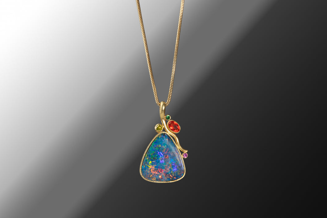Opal Pendant (08146) - Ormachea Jewelry