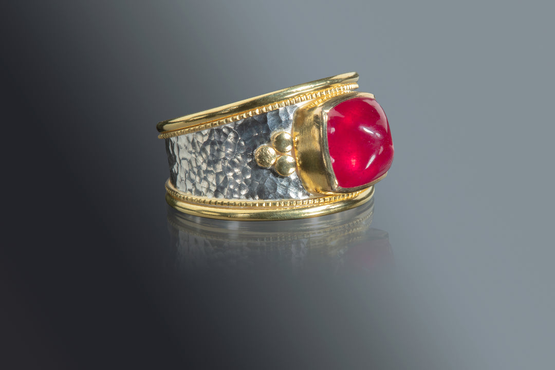 Ruby Statement Ring (08173) - Ormachea Jewelry