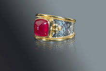 Load image into Gallery viewer, Ruby Statement Ring (08173) - Ormachea Jewelry
