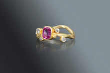 Load image into Gallery viewer, Whimsical Pink Sapphire Ring (08144) - Ormachea Jewelry
