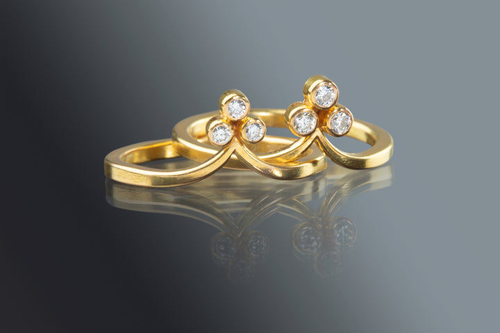 3 Diamond Engagement Ring TCW 0.15 (08170) - Ormachea Jewelry