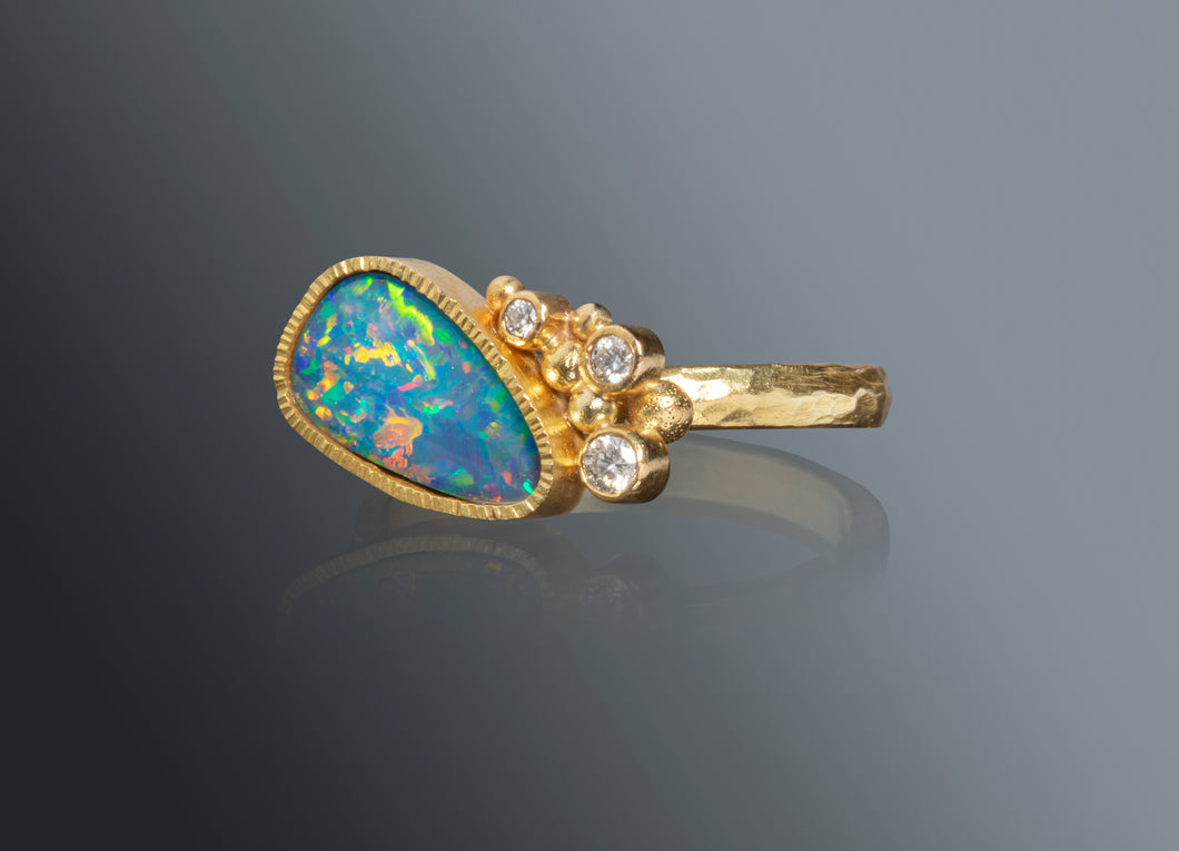 Opal and Diamond Ring 06944 - Ormachea Jewelry