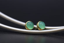 Load image into Gallery viewer, Chrysoprase Studs 06698 - Ormachea Jewelry
