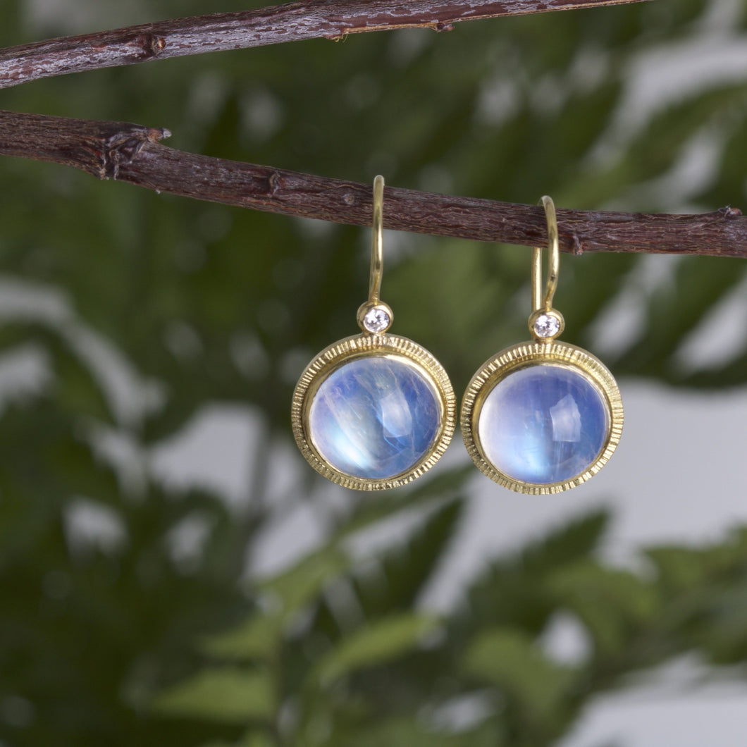 Moonstone Earrings 06581 - Ormachea Jewelry