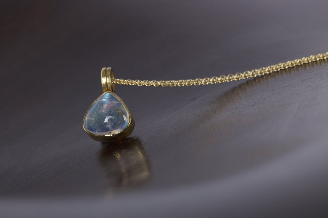 Moonstone Drop Pendant 05305 - Ormachea Jewelry