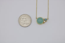 Load image into Gallery viewer, Chrysoprase and Zircon Necklace 06709 - Ormachea Jewelry
