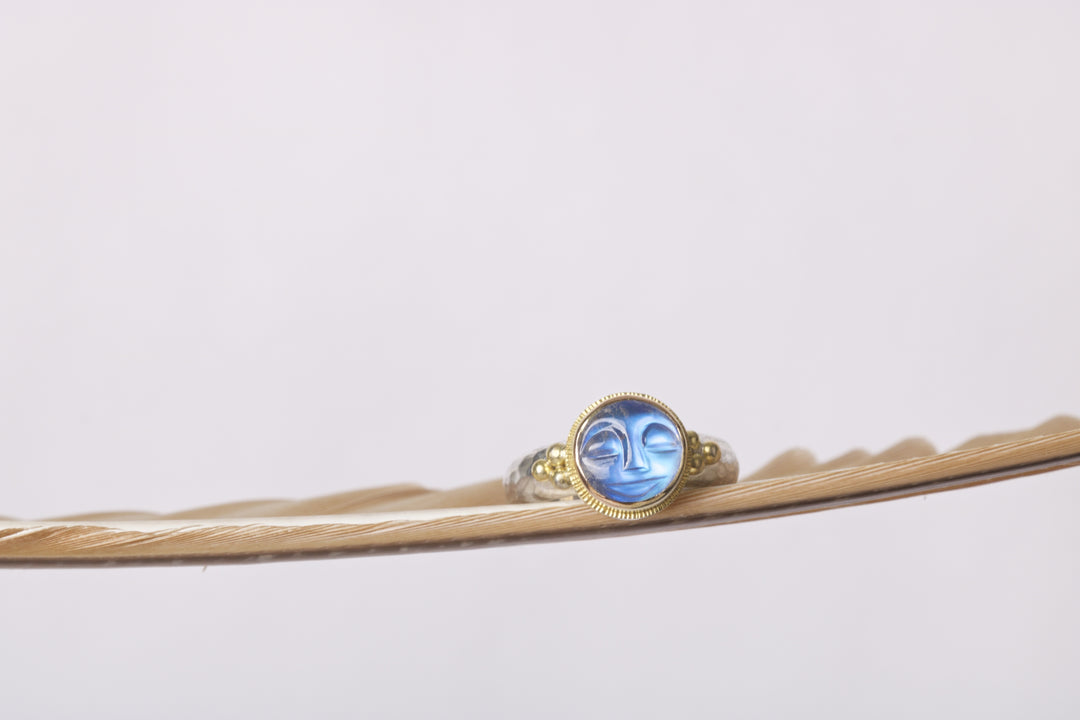 Moonstone Moonface Ring 06814 - Ormachea Jewelry
