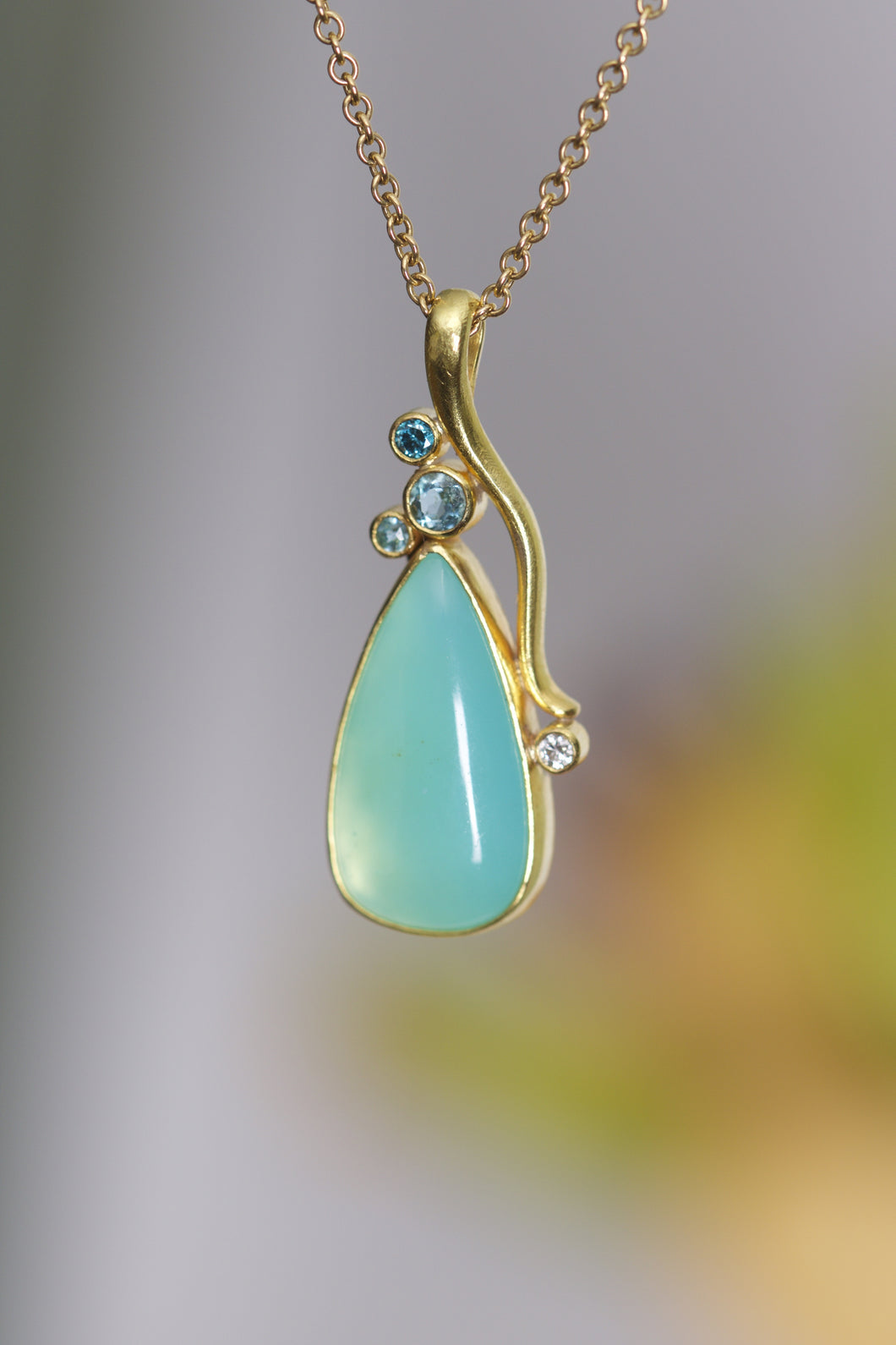 Peruvian Opal Pendant 06121 - Ormachea Jewelry