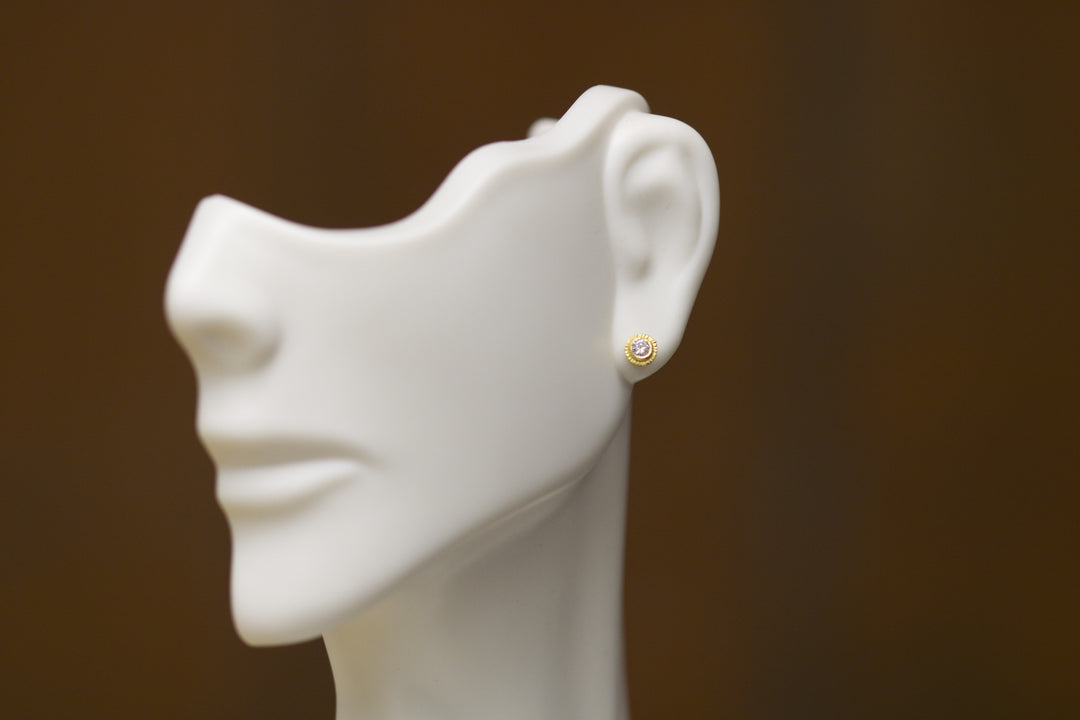 Diamond Stud Earrings 06686 - Ormachea Jewelry