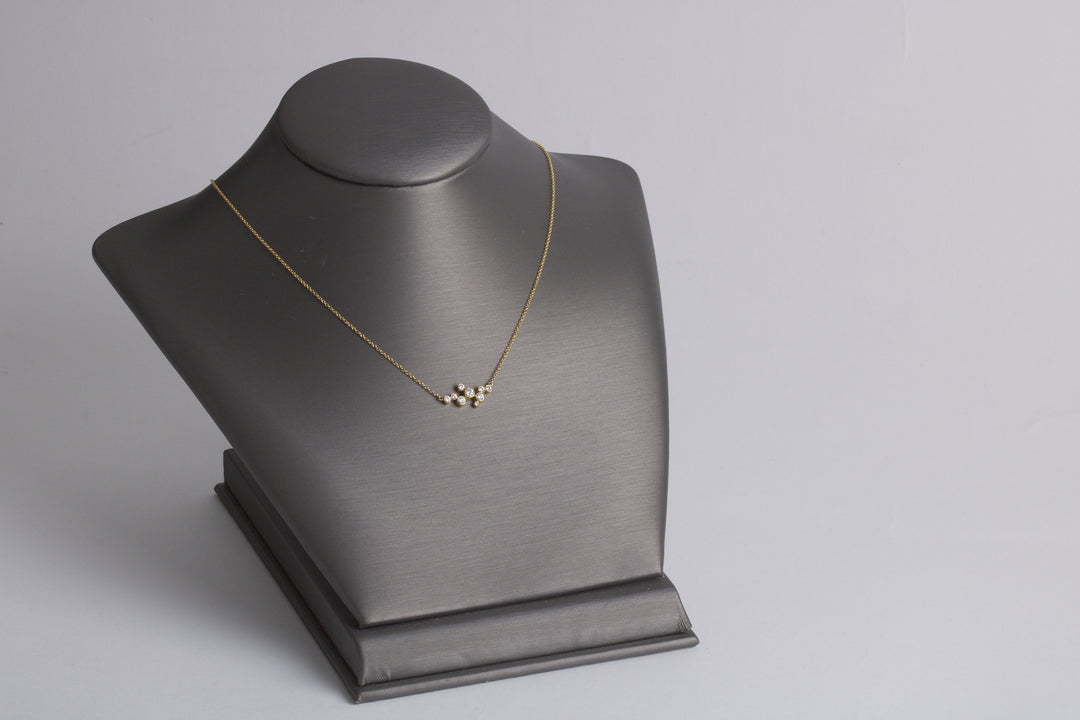 East-West Diamond Necklace 05851 - Ormachea Jewelry