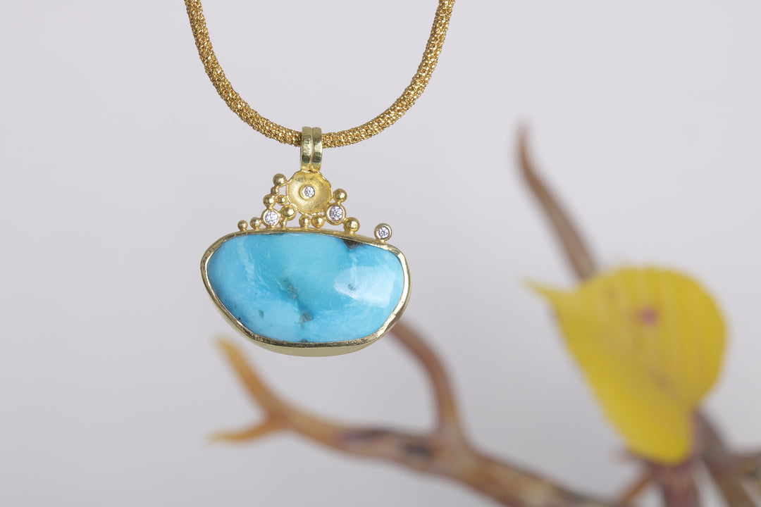 Turquoise Pendant 04659 - Ormachea Jewelry