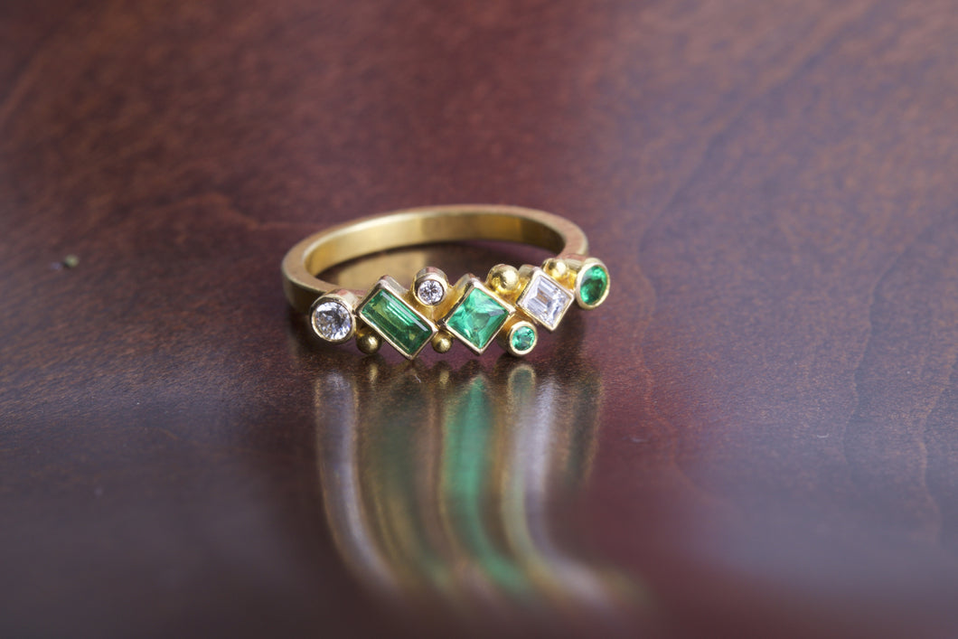Emerald Engagement Ring 06838 - Ormachea Jewelry